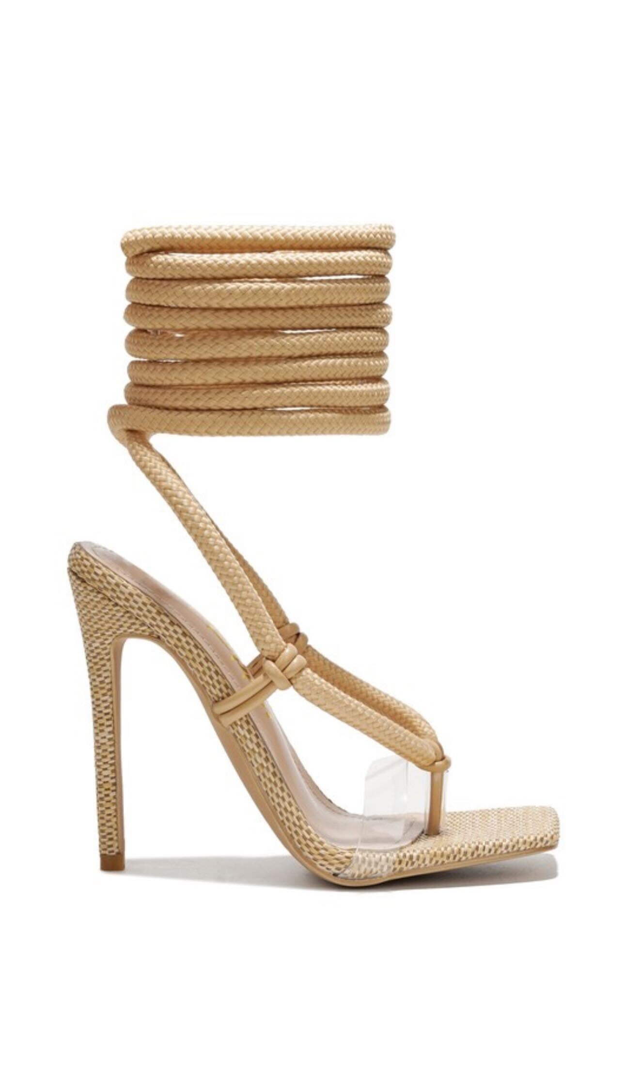 Taupe Rope Heel