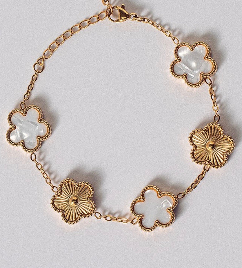 Leaf Clover Charm Bracelet