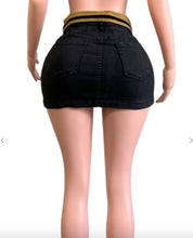 NIUU Black Mini Denim Skirt